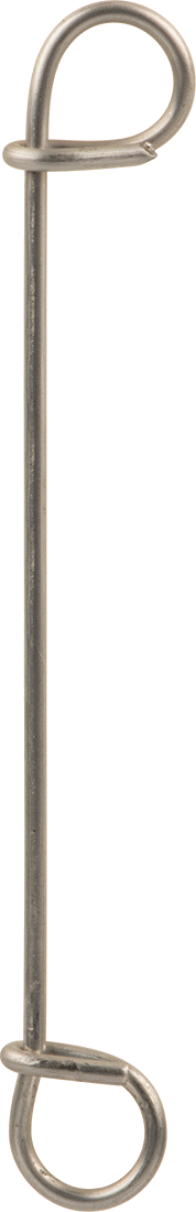 Çift Döngü Uçlu Bükümlü Bağ, 18 Gauge 304 Paslanmaz Çelik, 3" Uzunluk