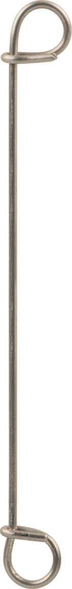 Çift Döngü Uçlu Bükümlü Bağ, 18 Gauge 304 Paslanmaz Çelik, 4" Uzunluk