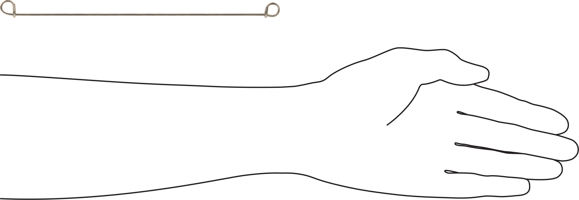 Çift Döngü Uçlu Bükümlü Bağ, 18 Gauge 304 Paslanmaz Çelik, 8" Uzunluk