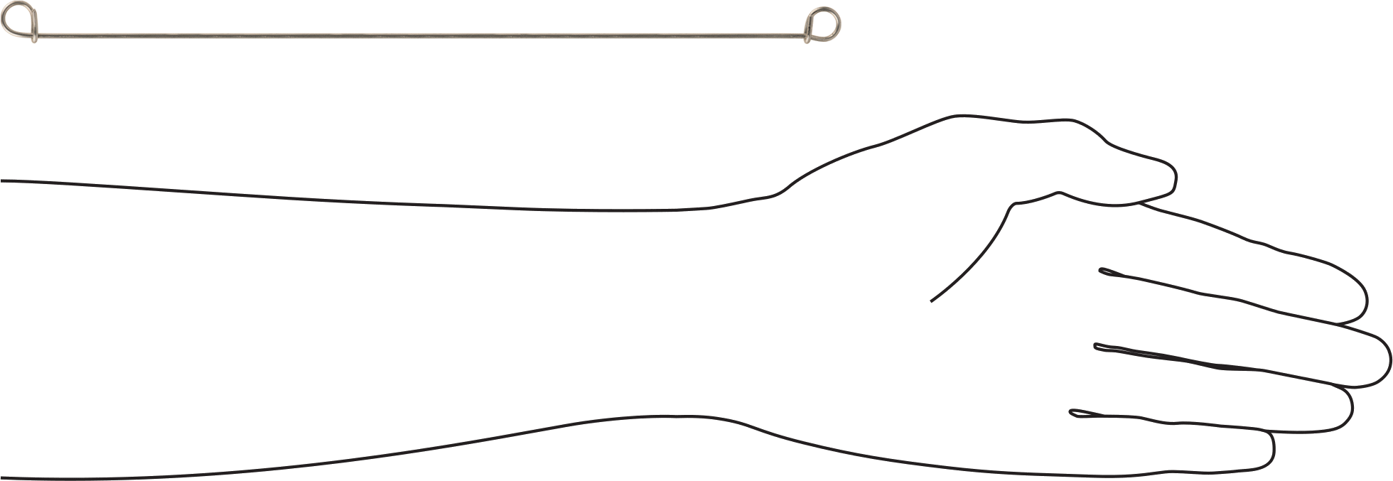 Çift Döngü Uçlu Bükümlü Bağ, 18 Gauge 304 Paslanmaz Çelik, 10" Uzunluk