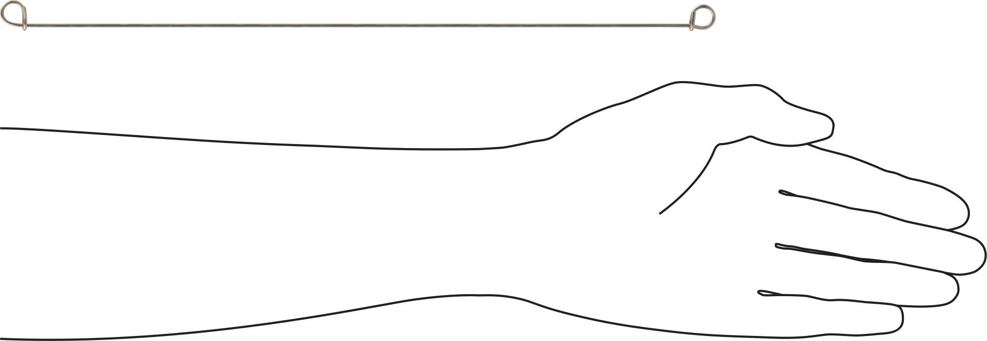 Çift Döngü Uçlu Bükümlü Bağ, 18 Gauge 304 Paslanmaz Çelik, 12" Uzunluk