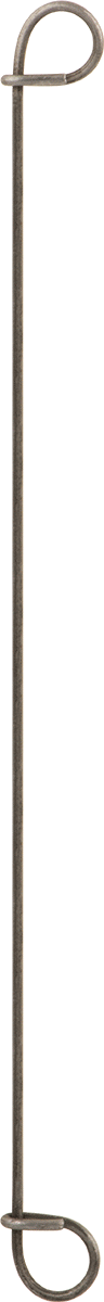 Çift Döngü Uçlu Bükümlü Bağ, 17 Gauge Siyah Oksit Çelik, 6 inç Uzunluk