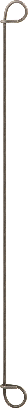 Çift Döngü Uçlu Bükümlü Bağ, 17 Gauge Siyah Oksit Çelik, 7" Uzunluk