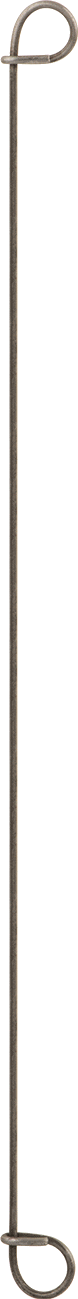 Çift Döngü Uçlu Bükümlü Bağ, 17 Gauge Siyah Oksit Çelik, 8" Uzunluk