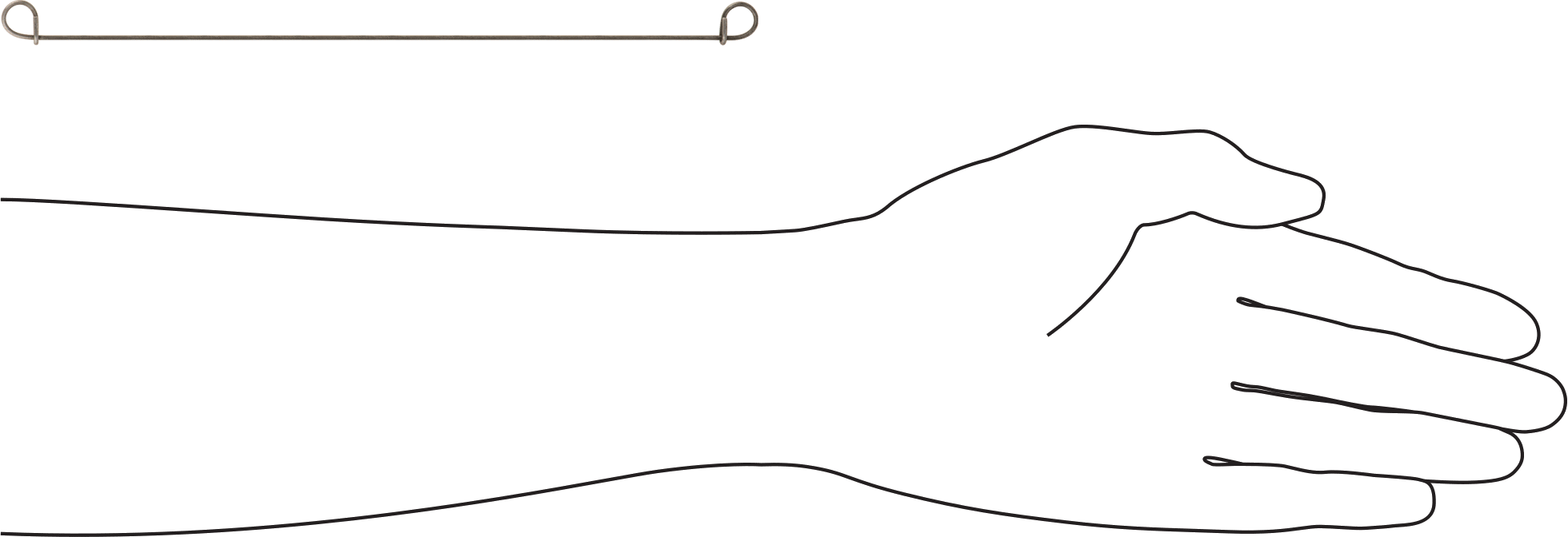 Çift Döngü Uçlu Bükümlü Bağ, 17 Gauge Siyah Oksit Çelik, 8" Uzunluk