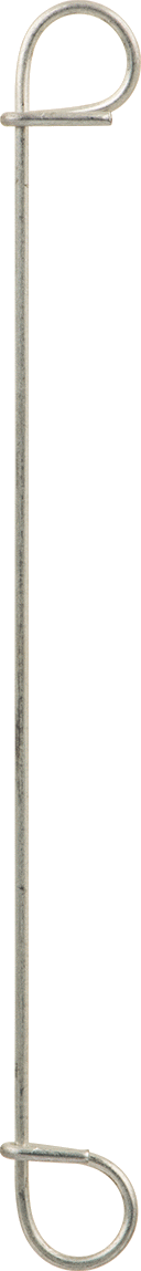 Çift Döngü Uçlu Bükümlü Bağ, Galvanizli 18 Gauge Çelik, 4" Uzunluk