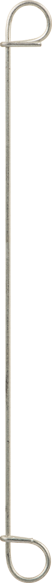 Çift Döngü Uçlu Bükümlü Bağ, Galvanizli 18 Gauge Çelik, 5 inç Uzunluk