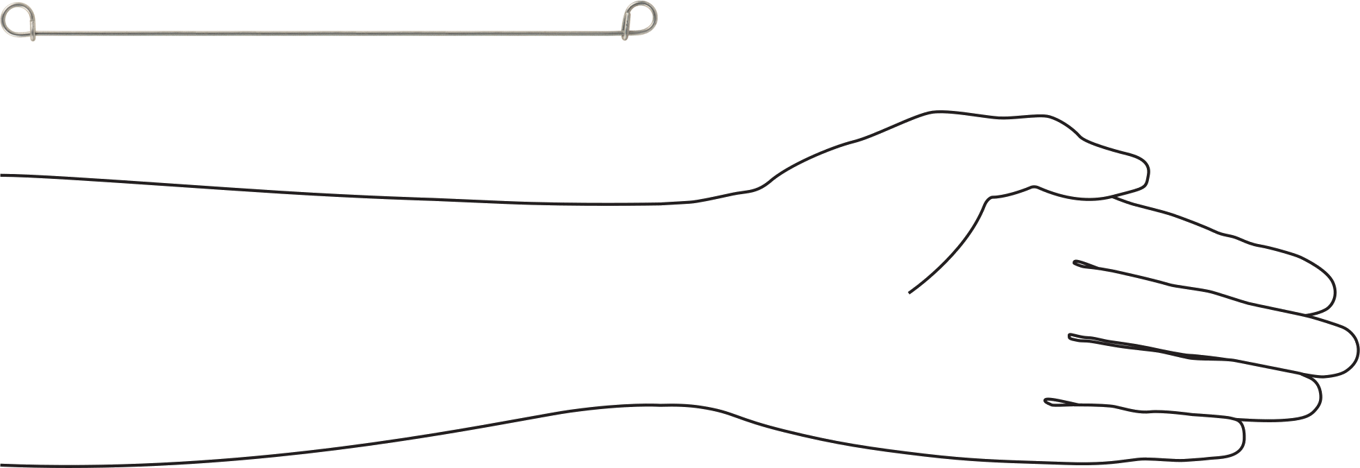 Çift Döngü Uçlu Bükümlü Bağ, Galvanizli 16 Gauge Çelik, 8" Uzunluk