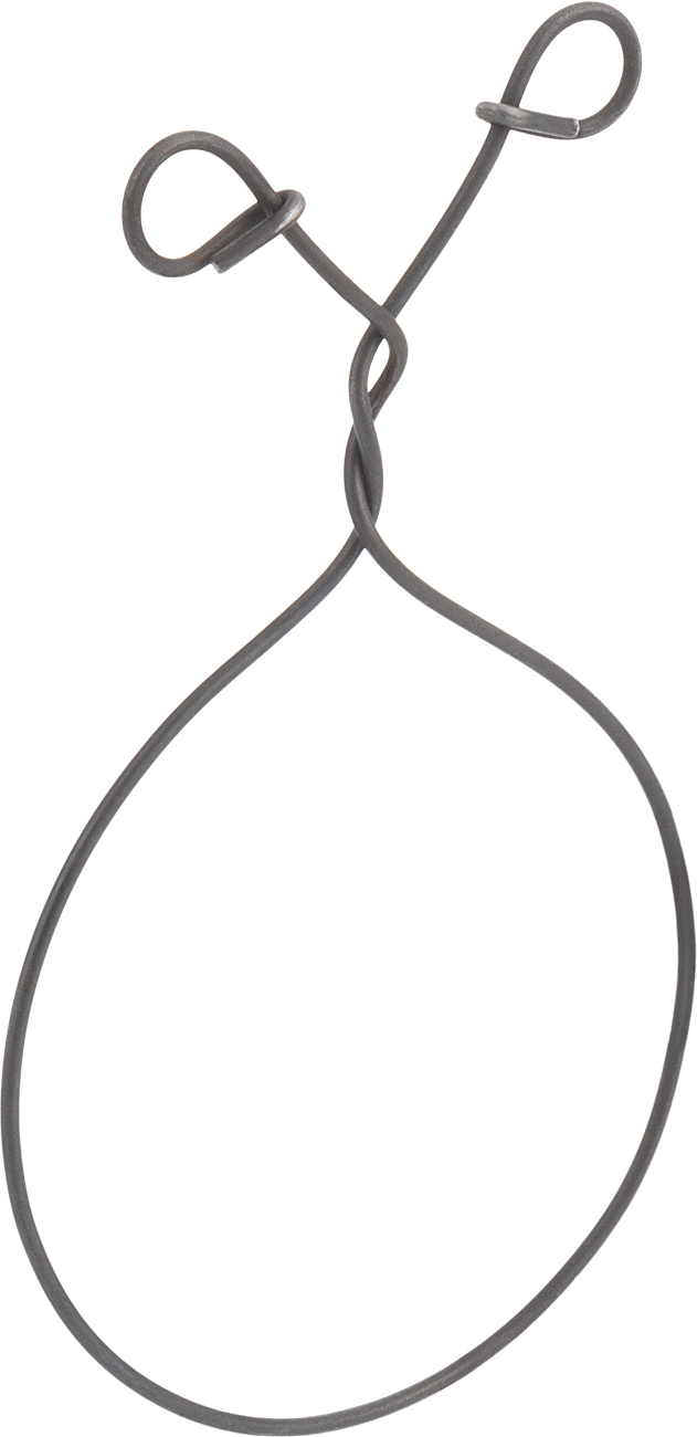 Çift Döngü Uçlu Bükümlü Bağ, 16 Gauge Siyah Oksit Çelik, 14" Toplam Uzunluk
