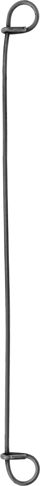 Çift Döngü Uçlu Bükümlü Bağ, 19 Gauge Siyah Oksit Çelik, 6" Toplam Uzunluk