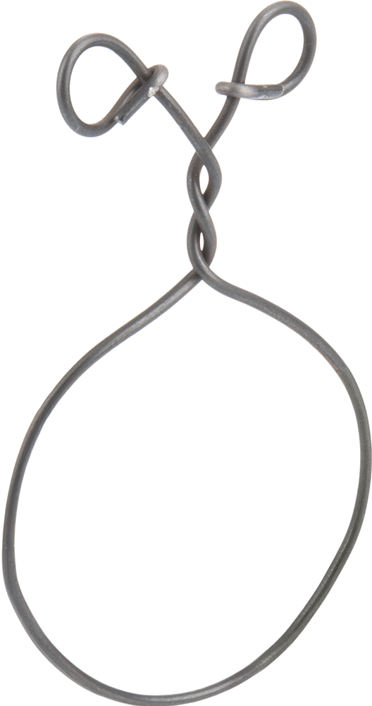 Çift Döngü Uçlu Bükümlü Bağ, 16 Gauge Siyah Oksit Çelik, 8" Toplam Uzunluk