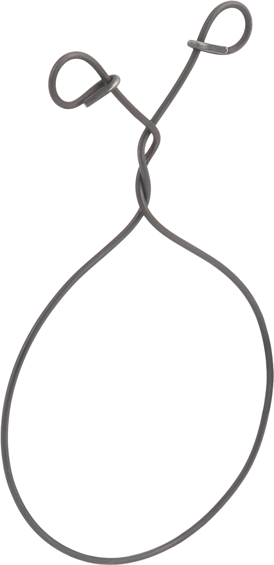 Çift Döngü Uçlu Bükümlü Bağ, 16 Gauge Siyah Oksit Çelik, 10" Toplam Uzunluk