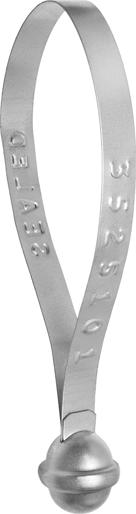 Halkalı Sahteciliğe Karşı Koruma Mühürleri, 150 lb. Ortalama Kopma Mukavemeti, 8-1/2" Açık Uzunluk