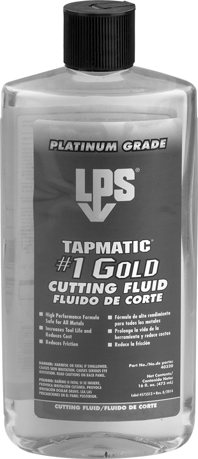 Frezeleme, Tornalama, ve Testere Yağlayıcı, LPS Tapmatic #1 Gold, 16 FL. oz Sıkmalı Şişe