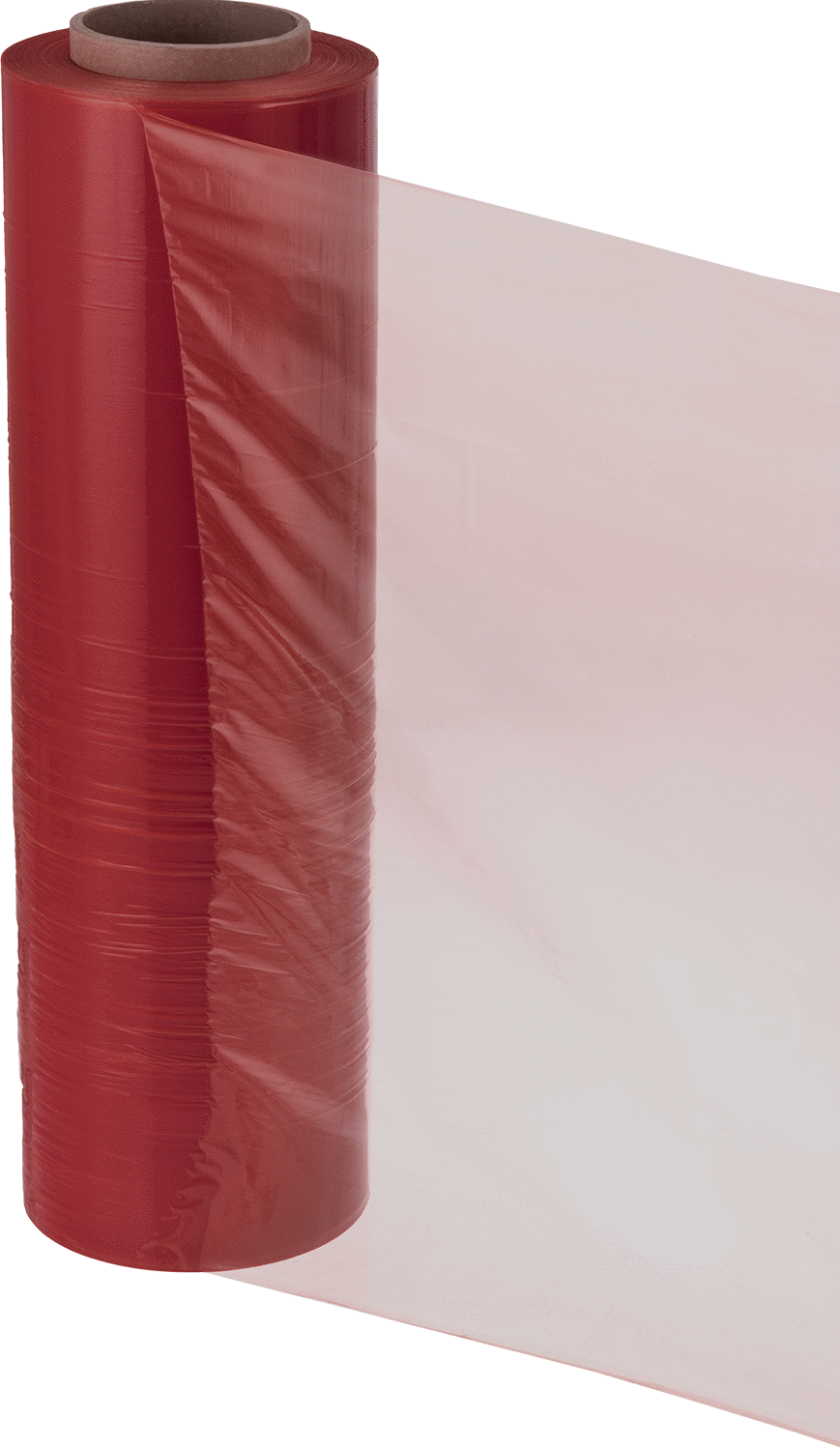 Streç Sarma, Yarı Şeffaf Kırmızı, 18" Genişlik, 80 Gauge