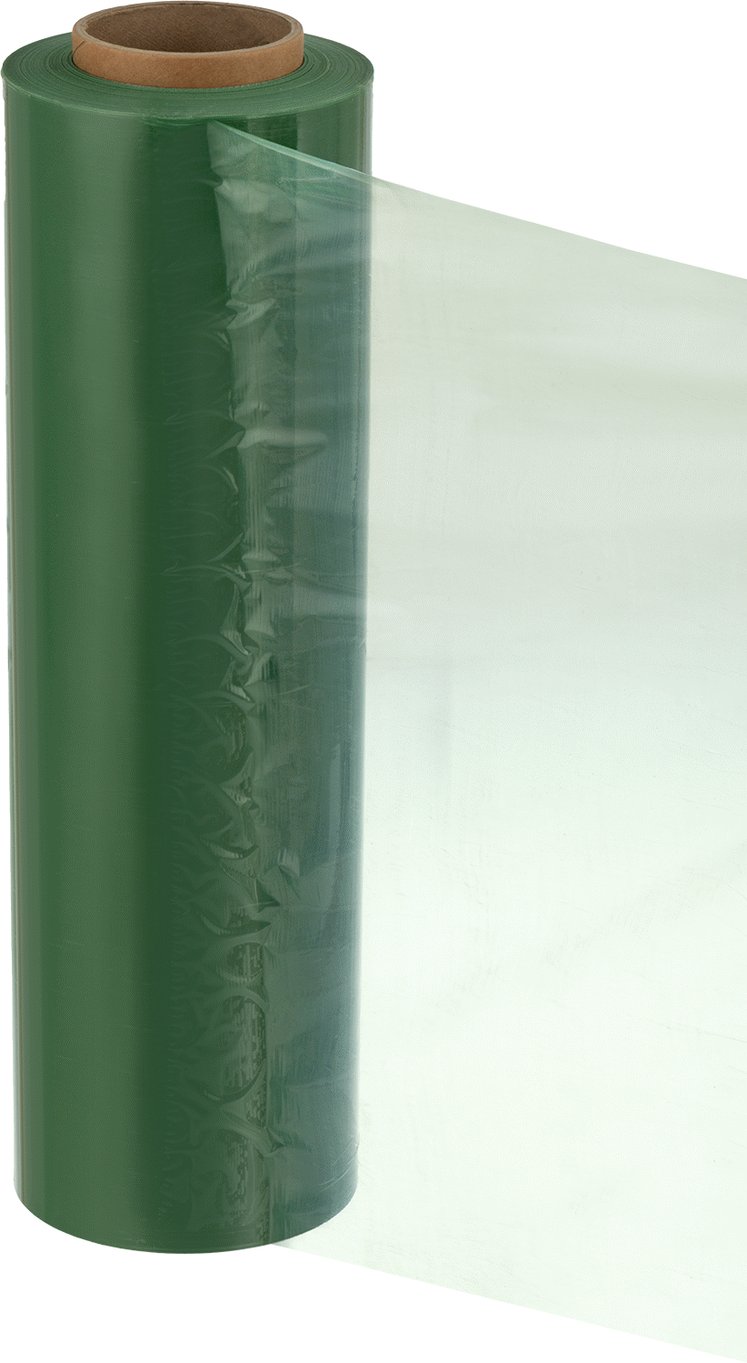 Streç Sarma, Yarı Şeffaf Yeşil, 18" Genişlik, 80 Gauge