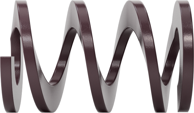 Plastik Sıkıştırma Yayı, 3/4" Uzunluk, 0.47" OD, Mor