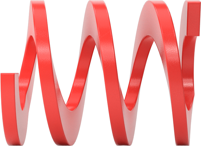 Plastik Sıkıştırma Yayı, 1-1/4" Uzunluk, 0.965" OD, Kırmızı