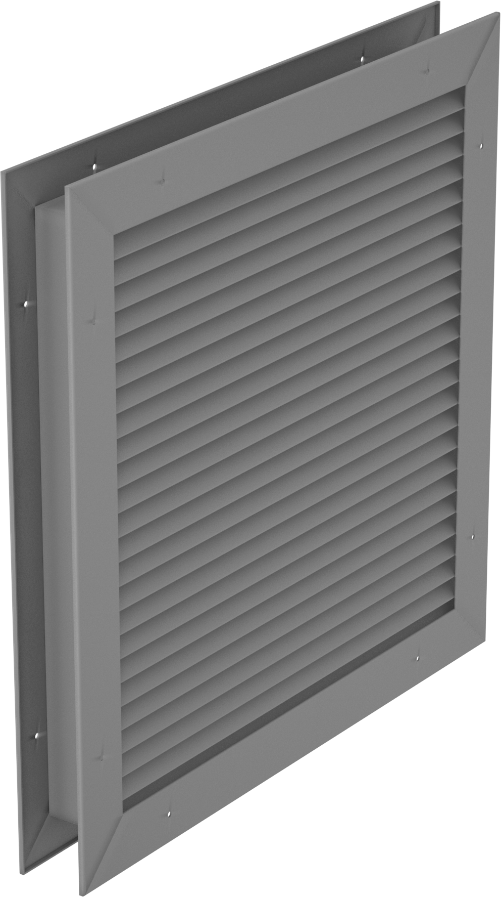 Gri Toz Boyalı Çelik Gömme Montajlı Kapı Panjuru, 12-1/2“ Genişlik x 12-1/2” Yükseklik Açıklığı için