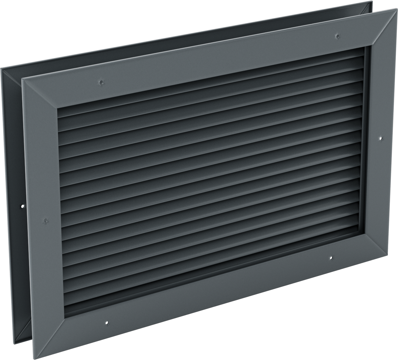 Gri Toz Boyalı Çelik Gömme Montajlı Kapı Panjuru, 14-1/2“ Genişlik x 8-1/2” Yükseklik Açıklığı için