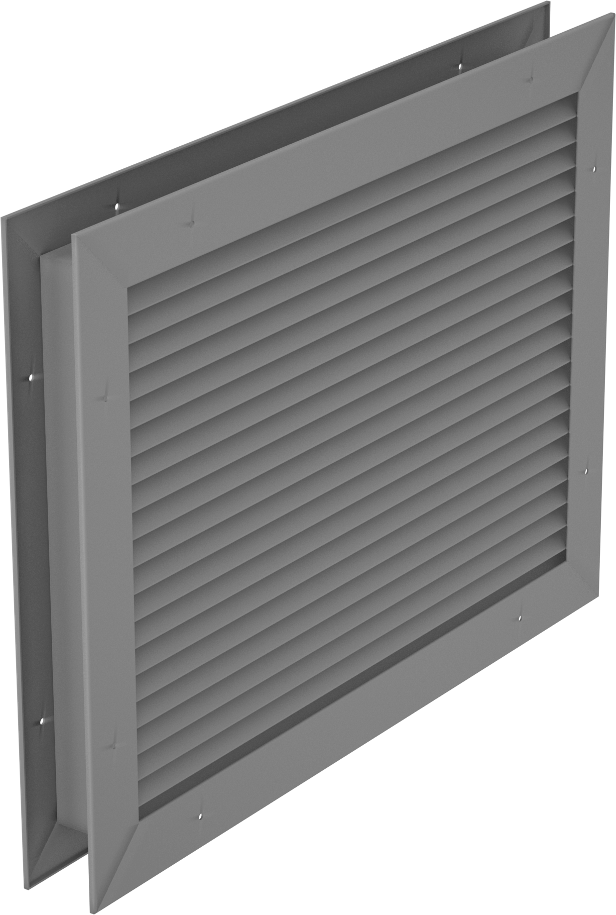 Gri Toz Boyalı Çelik Gömme Montajlı Kapı Panjuru, 14-1/2“ Genişlik x 10-1/2” Yükseklik Açıklığı için