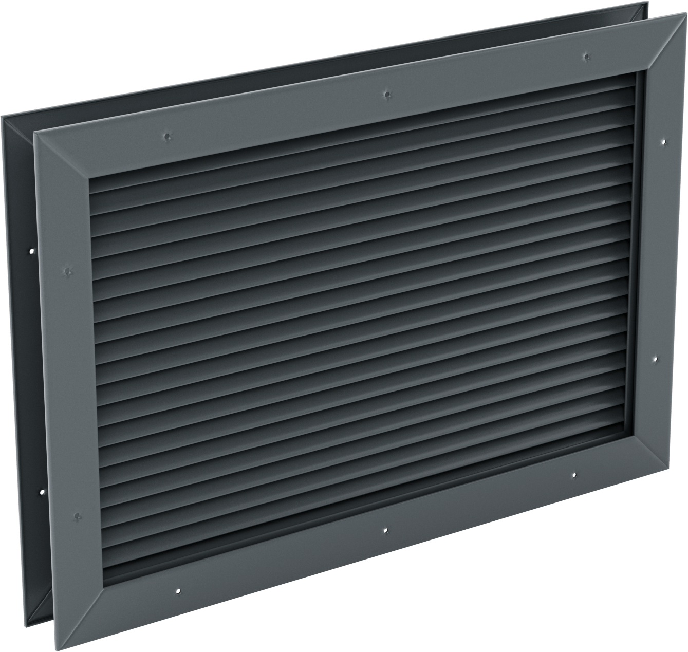 Gri Toz Boyalı Çelik Gömme Montajlı Kapı Panjuru, 16-1/2“ Genişlik x 10-1/2” Yükseklik Açıklığı için