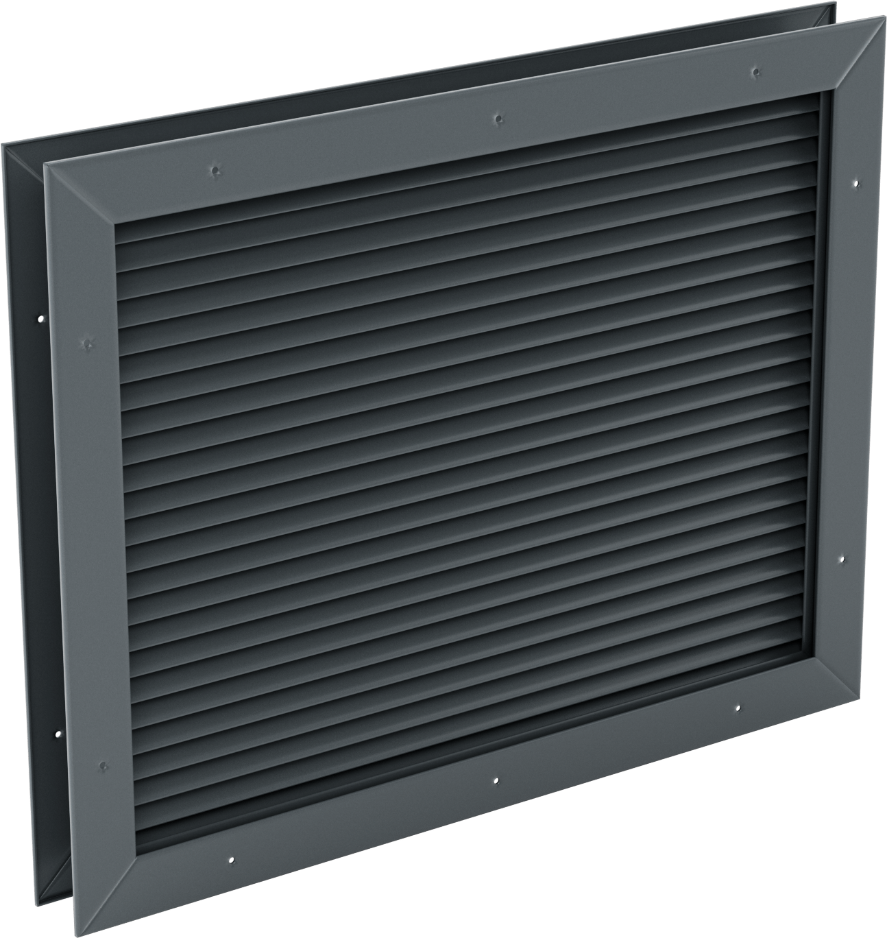 Gri Toz Boyalı Çelik Gömme Montajlı Kapı Panjuru, 16-1/2“ Genişlik x 12-1/2” Yükseklik Açıklığı için
