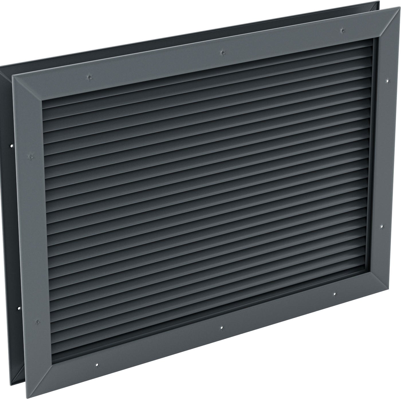 Gri Toz Boyalı Çelik Gömme Montajlı Kapı Panjuru, 18-1/2“ Genişlik x 12-1/2” Yükseklik Açıklığı için