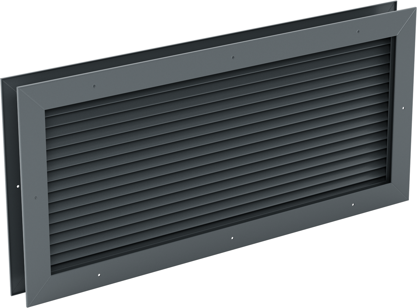 Gri Toz Boyalı Çelik Gömme Montajlı Kapı Panjuru, 20-1/2“ Genişlik x 8-1/2” Yükseklik Açıklık için