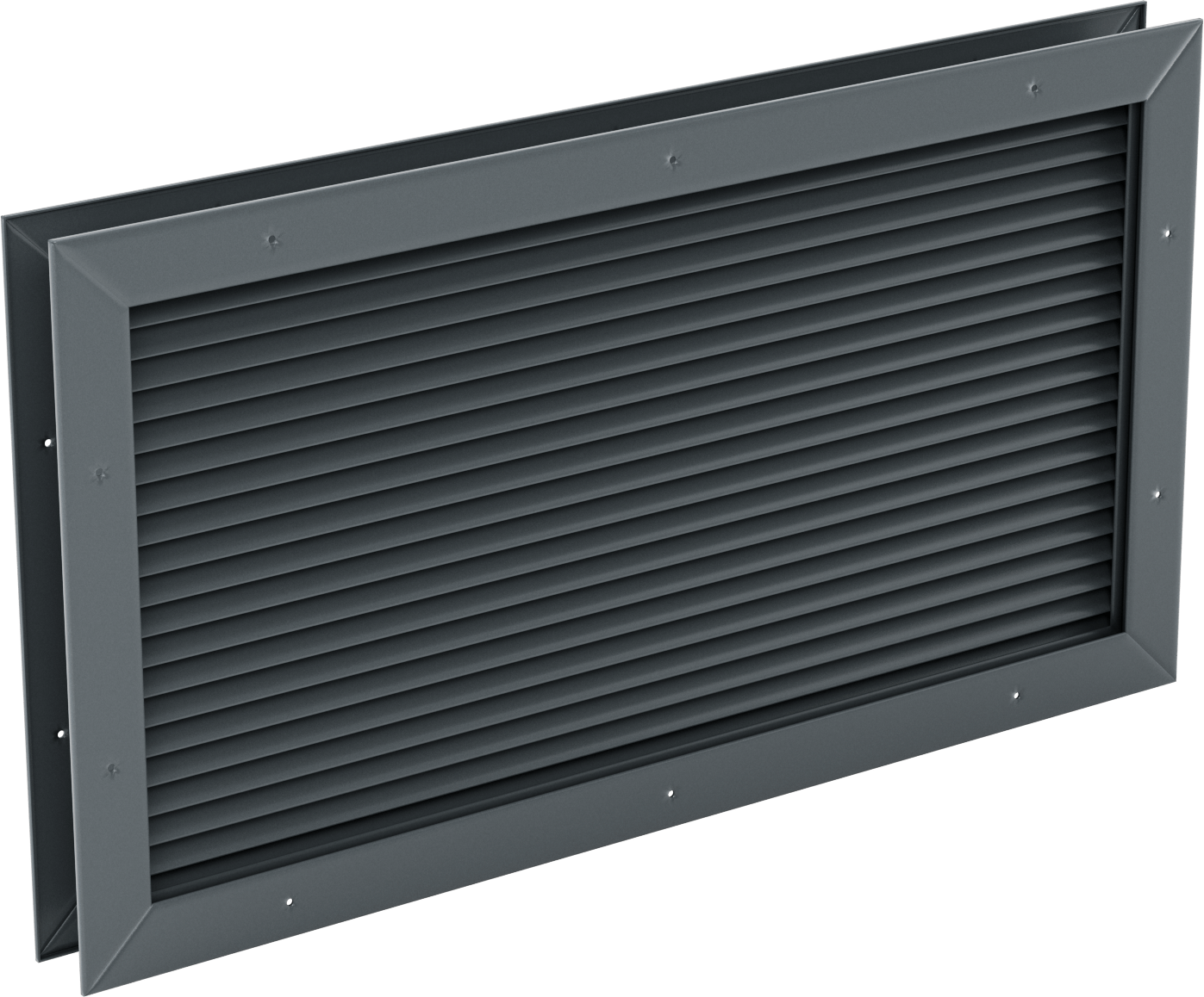 Gri Toz Boyalı Çelik Gömme Montajlı Kapı Panjuru, 20-1/2“ Genişlik x 10-1/2” Yükseklik Açıklığı için