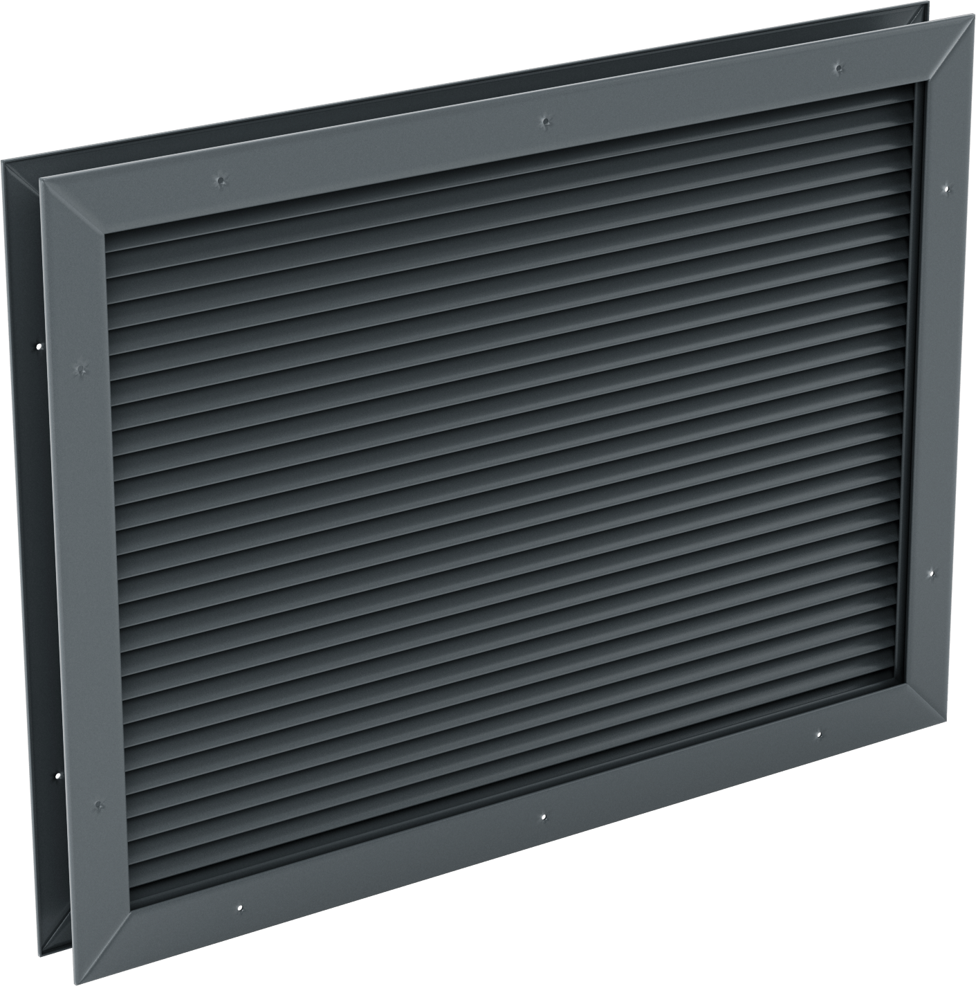 Gri Toz Boyalı Çelik Gömme Montajlı Kapı Panjuru, 20-1/2“ Genişlik x 14-1/2” Yükseklik Açıklığı için