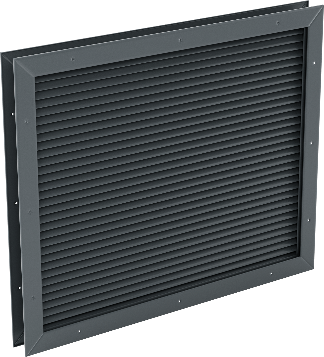 Gri Toz Boyalı Çelik Gömme Montajlı Kapı Panjuru, 20-1/2“ Genişlik x 16-1/2” Yükseklik Açıklığı için