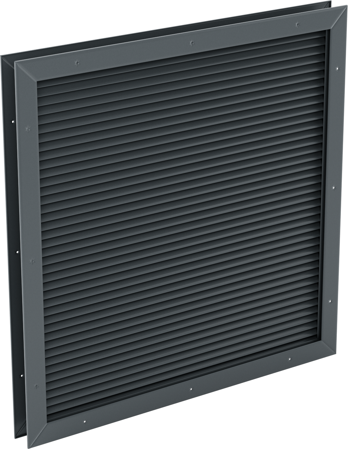 Gri Toz Boyalı Çelik Gömme Montajlı Kapı Panjuru, 20-1/2“ Genişlik x 20-1/2” Yükseklik Açıklığı için