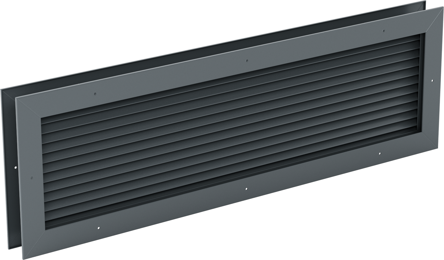 Gri Toz Boyalı Çelik Gömme Montajlı Kapı Panjuru, 24-1/2“ genişlik x 6-1/2” yükseklik açıklık için