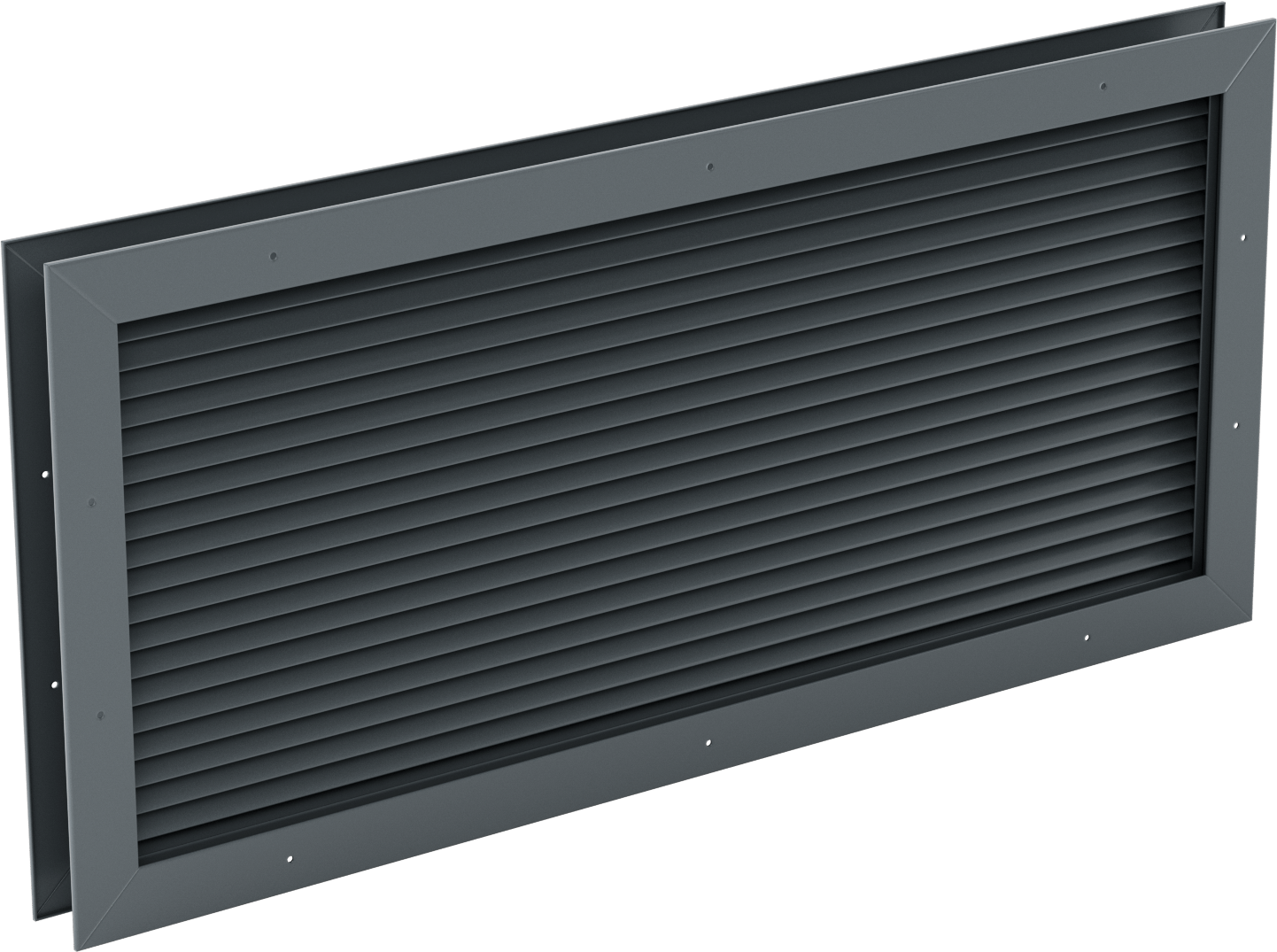 Gri Toz Boyalı Çelik Gömme Montajlı Kapı Panjuru, 24-1/2“ genişlik x 10-1/2” yükseklik açıklık için