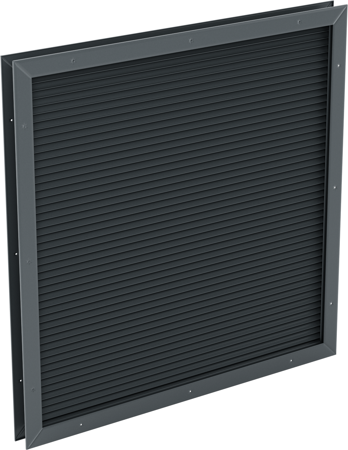 Gri Toz Boyalı Çelik Gömme Montajlı Kapı Panjuru, 24-1/2“ Genişlik x 24-1/2” Yükseklik Açıklığı için