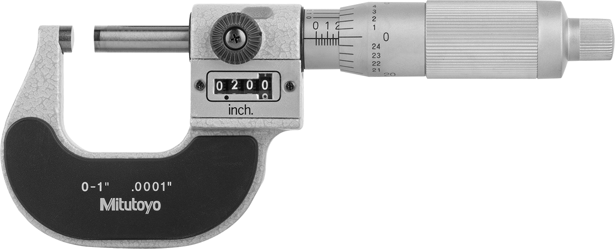 Analog Sayaclı Dış Mikrometre, Mitutoyo 193-211, NIST Sertifikalı, 0“ - 1” Aralık