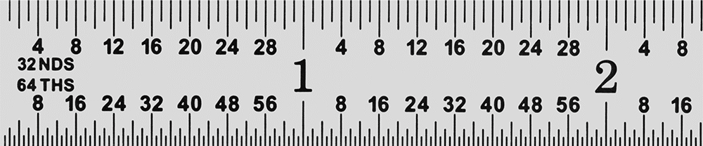 Yüksek Hassasiyetli Cetvel, 12 inç Uzunluk, 10'luk ve 50'lik Arka Ölçü İşaretleri, 1/2" Genişlik