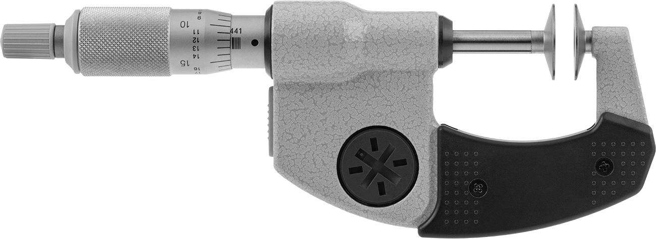 Dişliler için Dış Mikrometre, Sertifikalı, Mitutoyo 323-350-32, 0-1 inç ve 0-25,4 mm Aralık