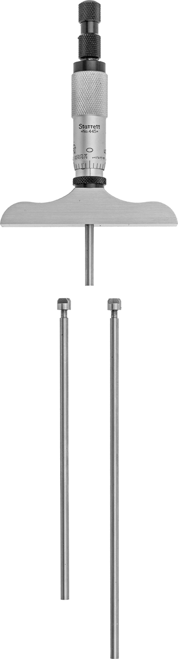 Starrett Derinlik Mikrometresi, NIST Sertifikalı, Model 440mz-75RL, 0 mm ila 75 mm Aralık