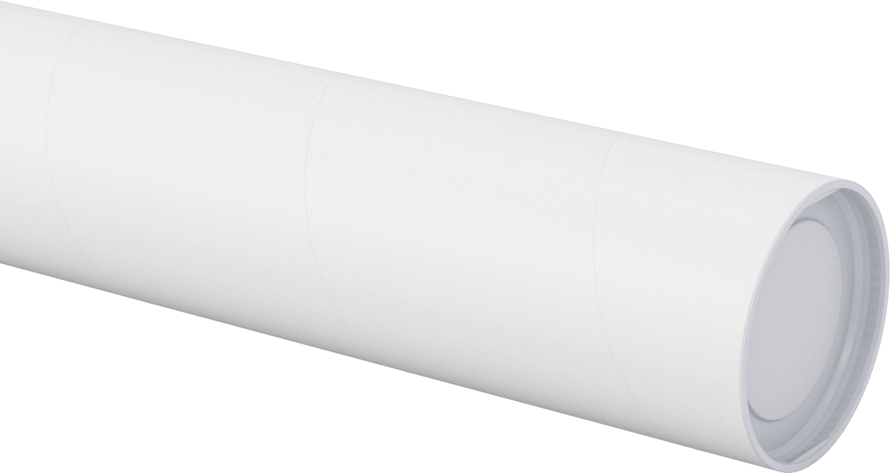 Yuvarlak Nakliye Tüpü, Basmalı Uç Kapakları ile, 4" ID, 60" İç Uzunluk
