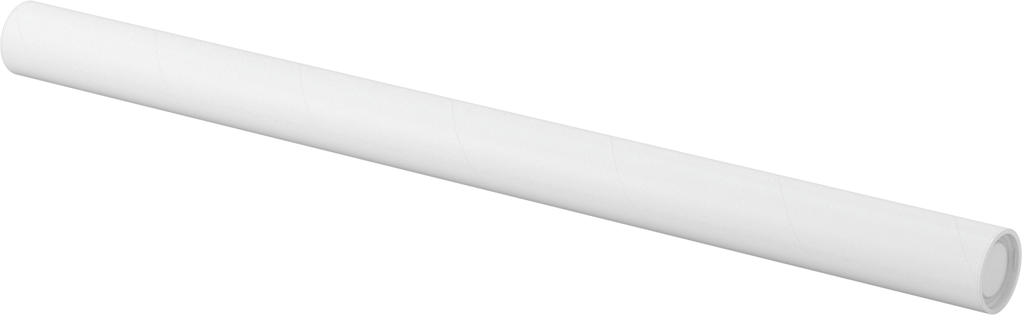 Yuvarlak Nakliye Tüpü, Basmalı Uç Kapakları ile, 2" ID, 30" İç Uzunluk