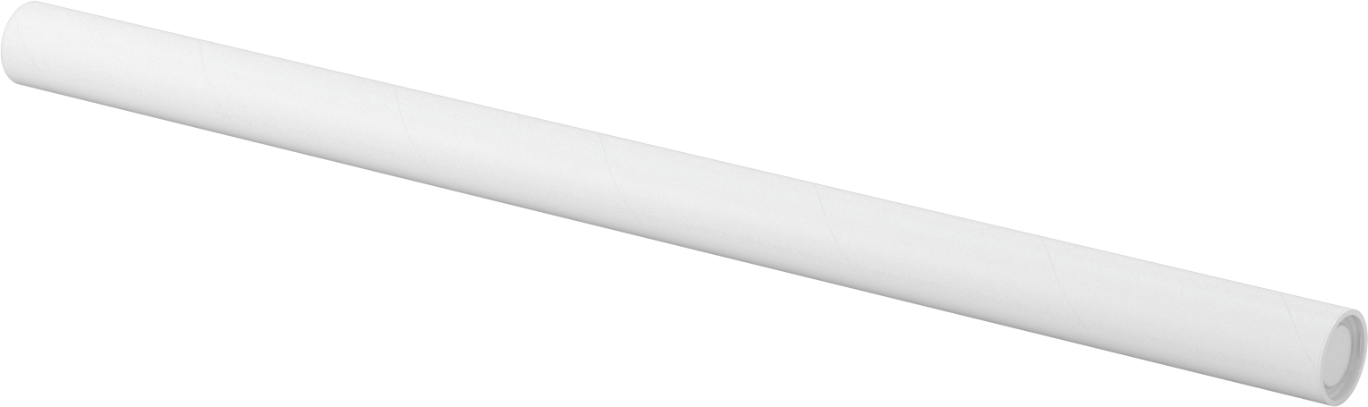 Yuvarlak Nakliye Tüpü, Basmalı Uç Kapakları ile, 2" ID, 36" İç Uzunluk