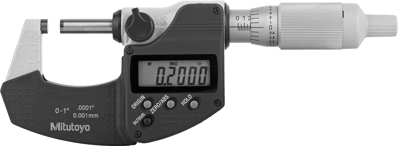 Soğutma Sıvısına Dayanıklı Mitutoyo Dış Mikrometre, Elektronik, Model 293-349-32, Sertifika ve Cırcır Yüzüğü ile