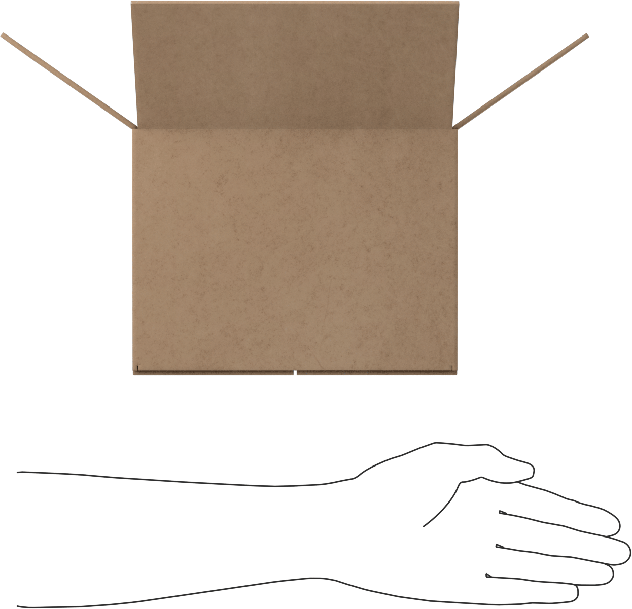 Standart Karton Nakliye Kutuları, 8“ x 8” x 6" İç Boyut