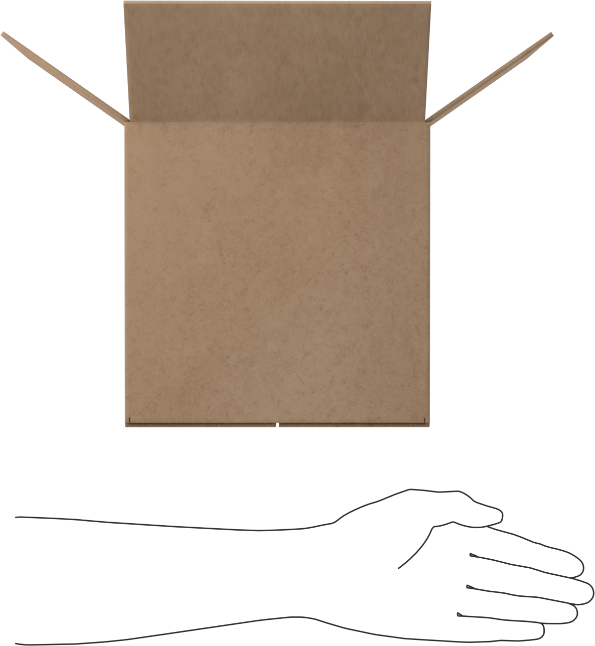 Standart Karton Nakliye Kutuları, 8“ x 8” x 8" İç Boyut
