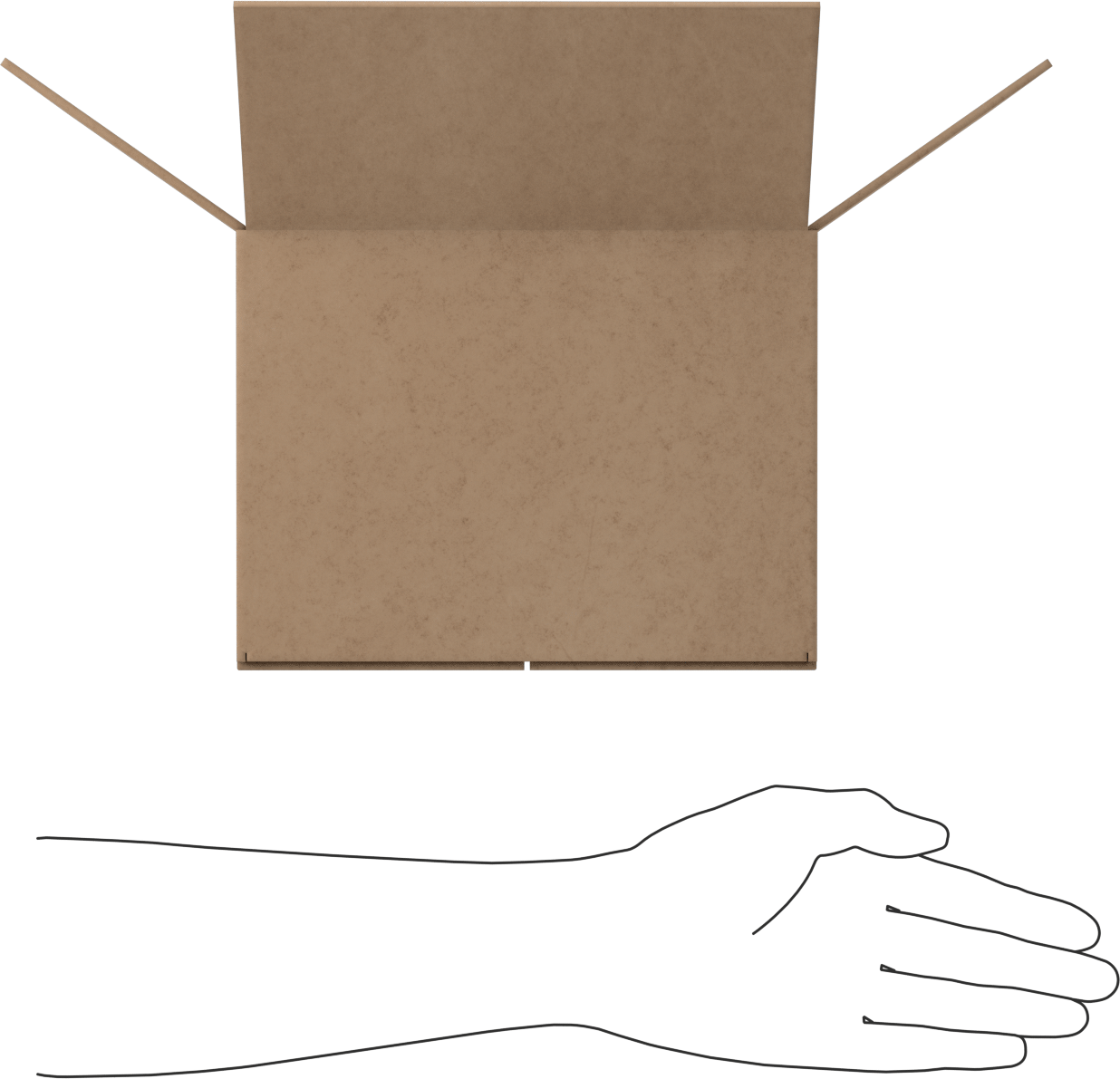 Standart Karton Nakliye Kutuları, 10“ x 8” x 6" İç Boyut