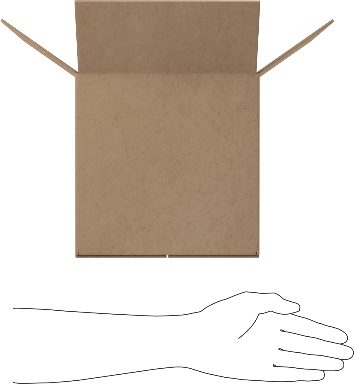Standart Karton Nakliye Kutuları, 12“ x 8” x 8" İç Boyut