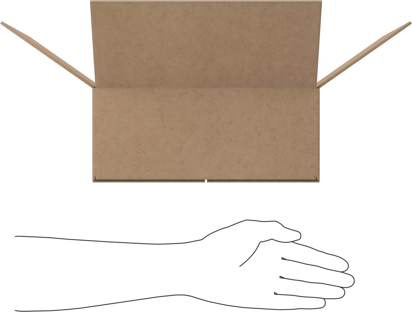 Standart Karton Nakliye Kutuları, 12“ x 10” x 4" İç Boyut