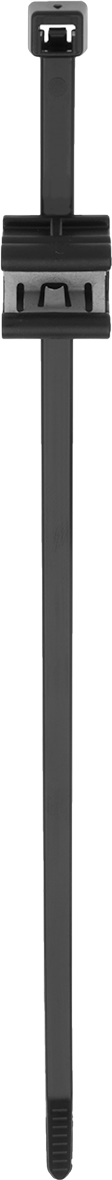 Monte Edilebilir Kablo Bağları, Klipsli, 8" Uzunluk, Standart, 0,24" Maksimum Panel Kalınlığı için, Siyah